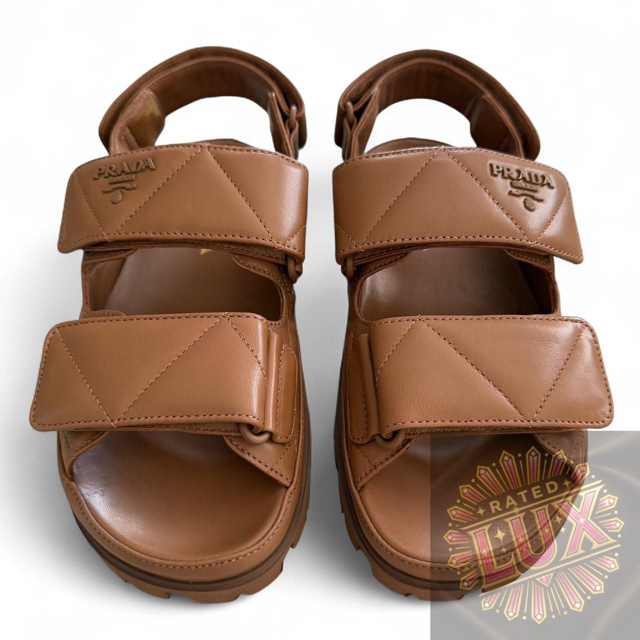 Prada Padded Quilted Sandals