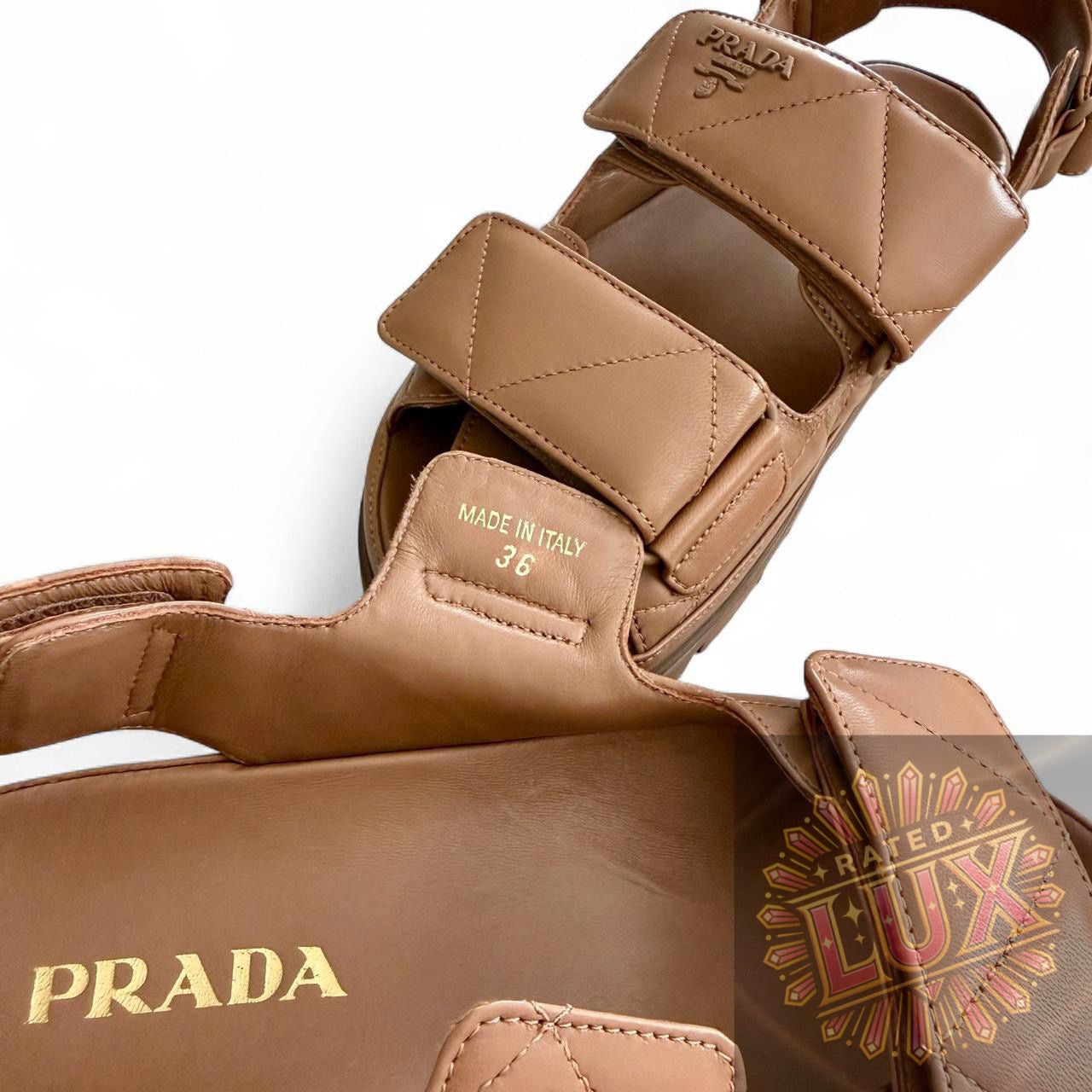 Prada Padded Quilted Sandals