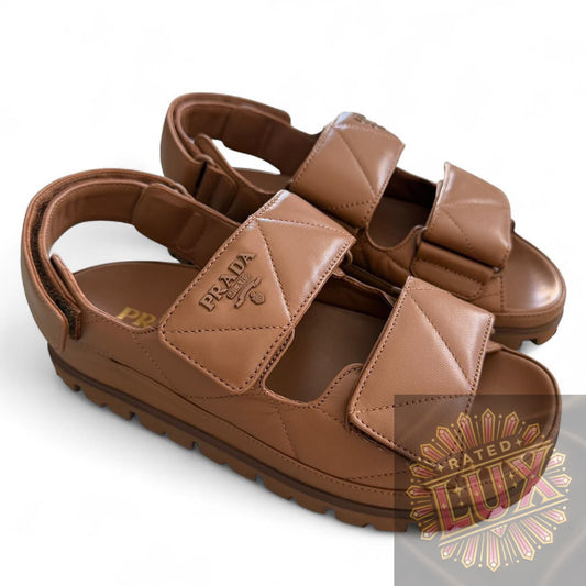 Prada Padded Quilted Sandals