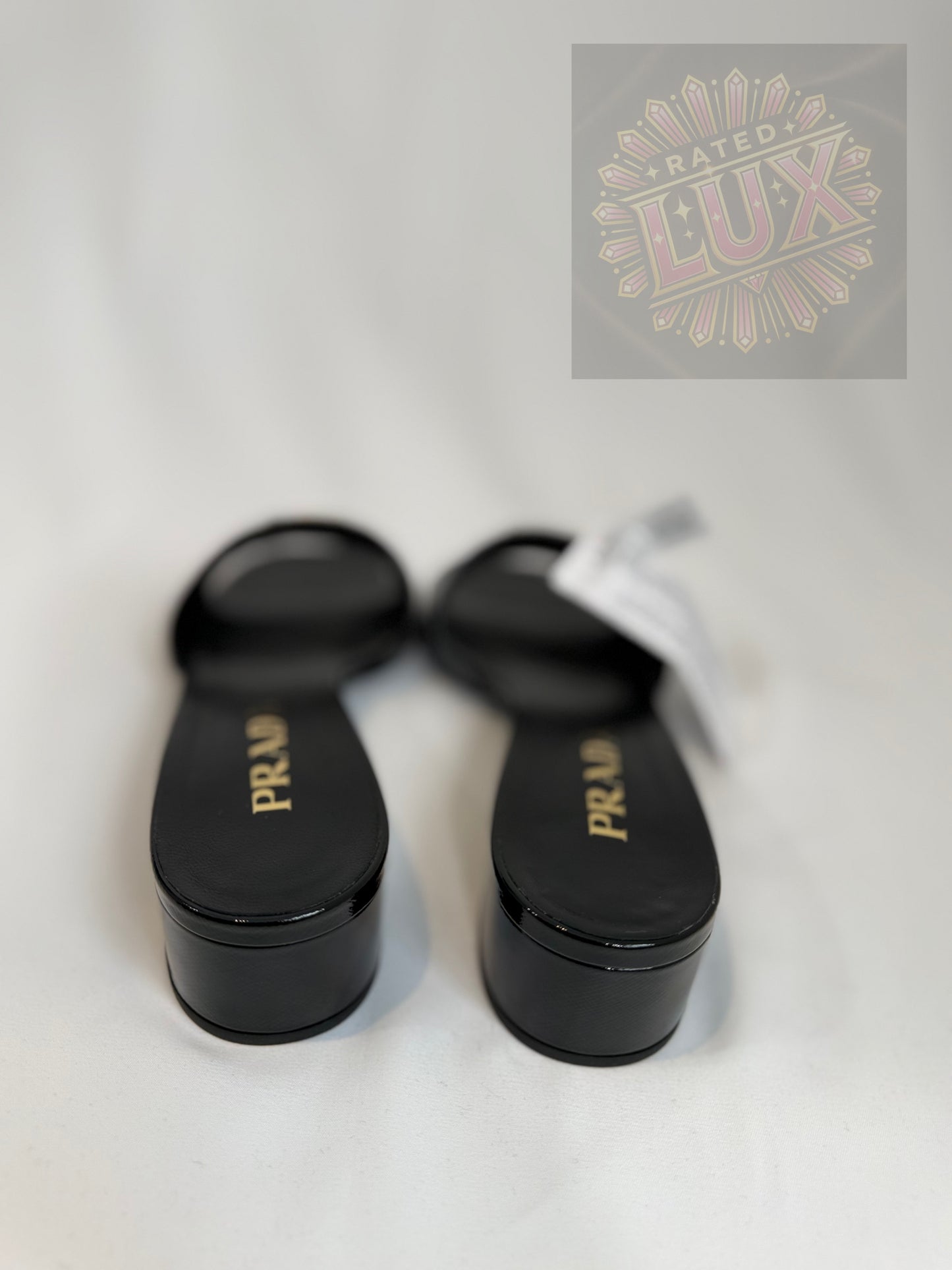 Prada Triangle Logo Sandals
