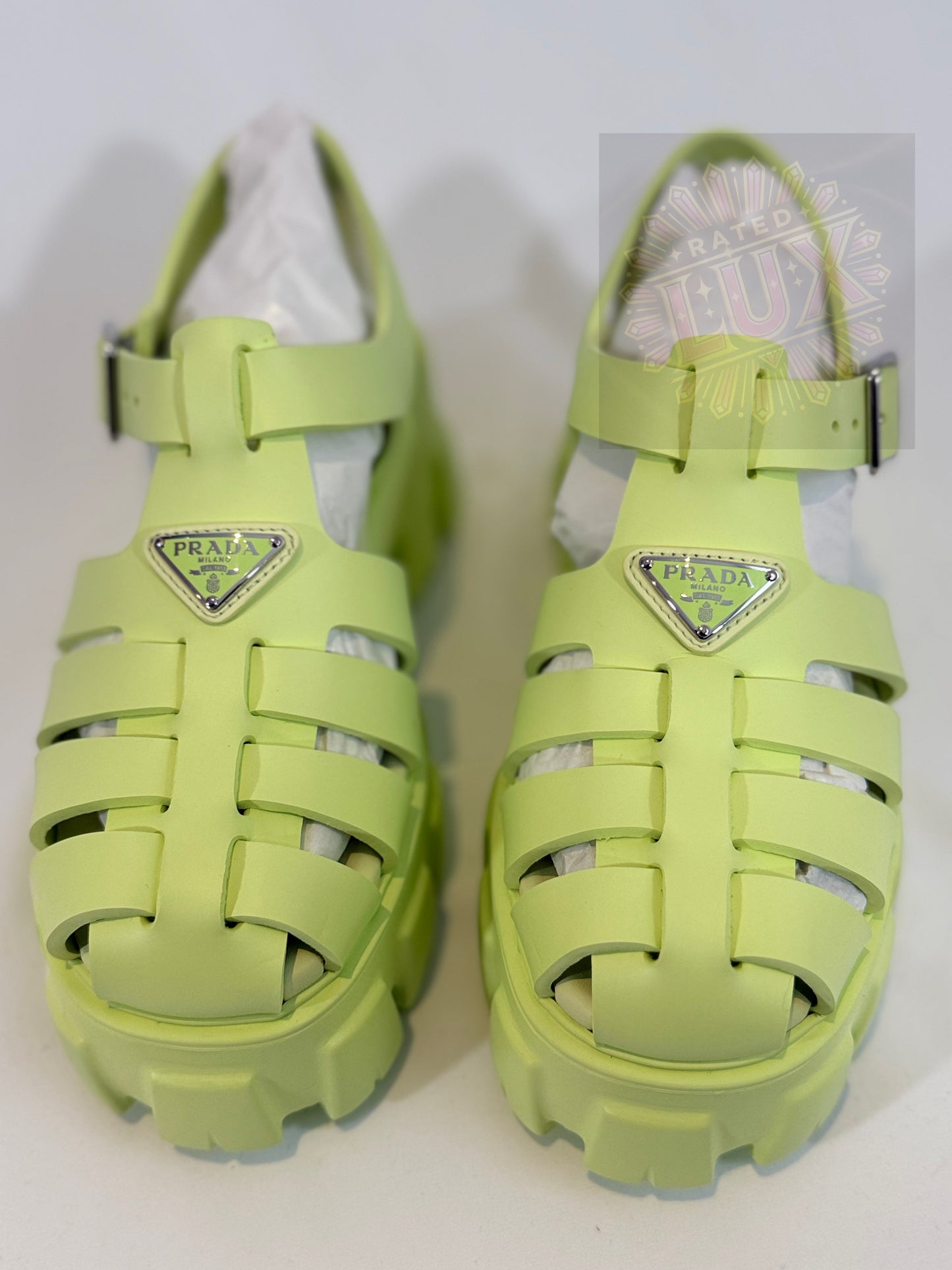 Prada Monolith Sandals - Pistachio