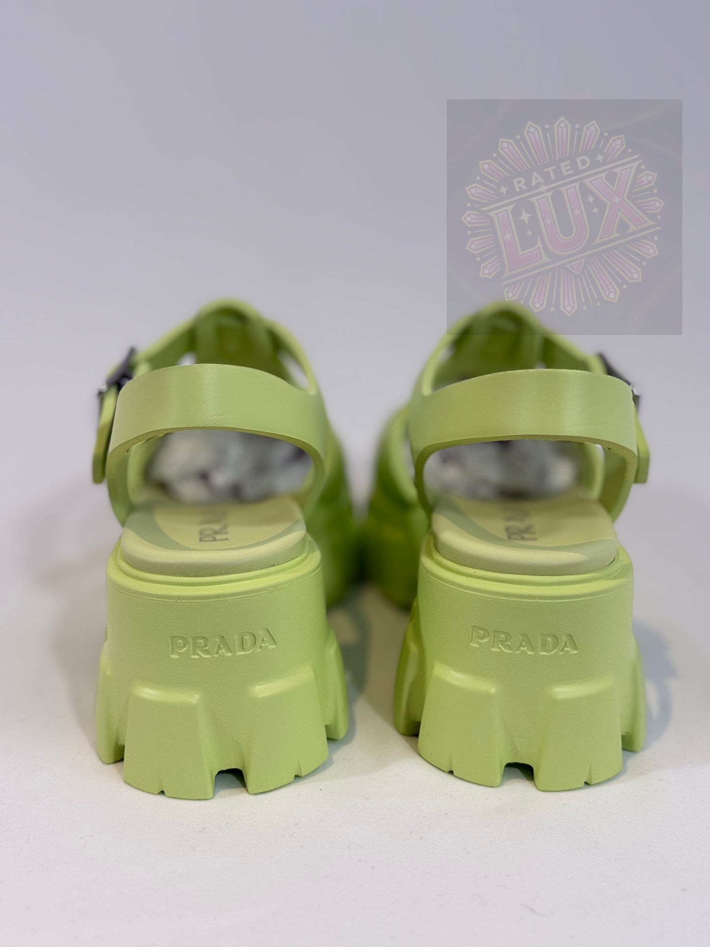 Prada Monolith Sandals - Pistachio