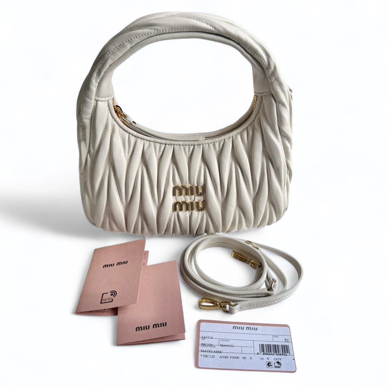 MIU MIU Matelassé Leather Wander Top-Handle Bag